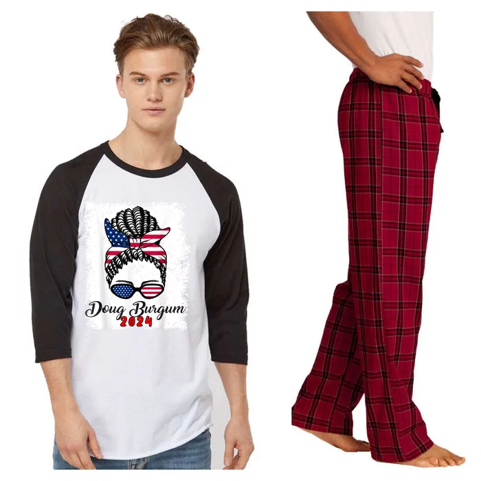 Doug Burgum American Flage 2024 Raglan Sleeve Pajama Set