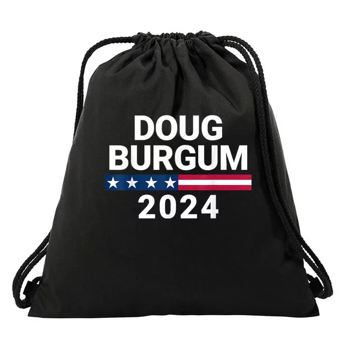 Doug Burgum American Flage 2024 Drawstring Bag