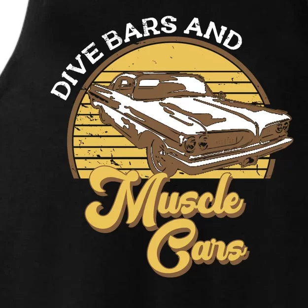 Drive Bars And Muscle Cars Ladies Tri-Blend Wicking Tank