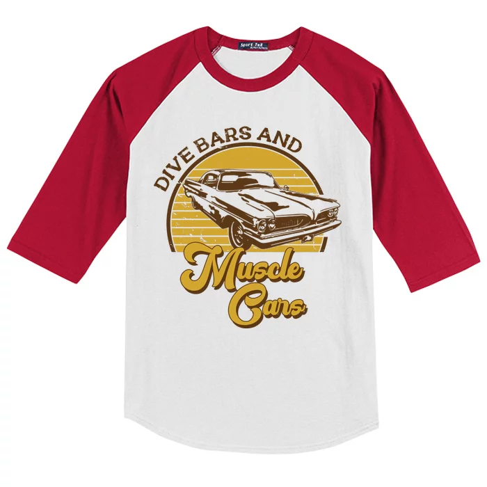 Drive Bars And Muscle Cars Kids Colorblock Raglan Jersey