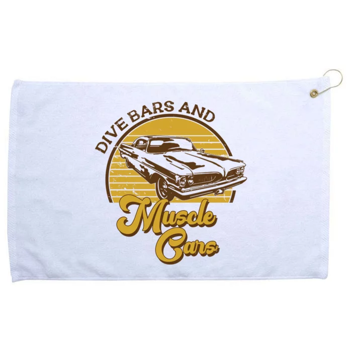 Drive Bars And Muscle Cars Grommeted Golf Towel