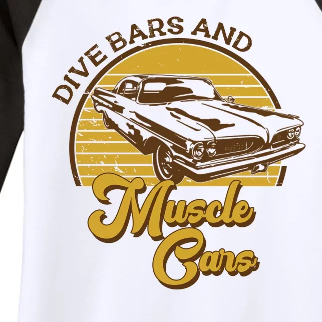 Drive Bars And Muscle Cars Women's Tri-Blend 3/4-Sleeve Raglan Shirt