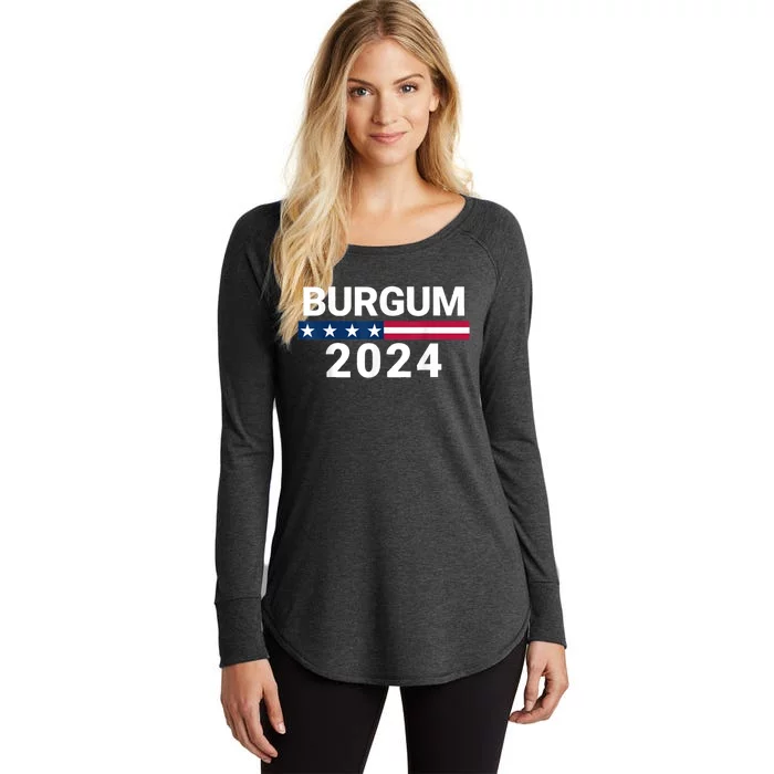 Doug Burgum American Flage 2024 Women's Perfect Tri Tunic Long Sleeve Shirt