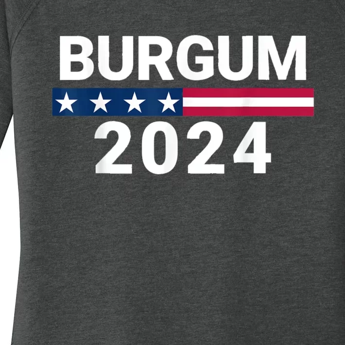 Doug Burgum American Flage 2024 Women's Perfect Tri Tunic Long Sleeve Shirt