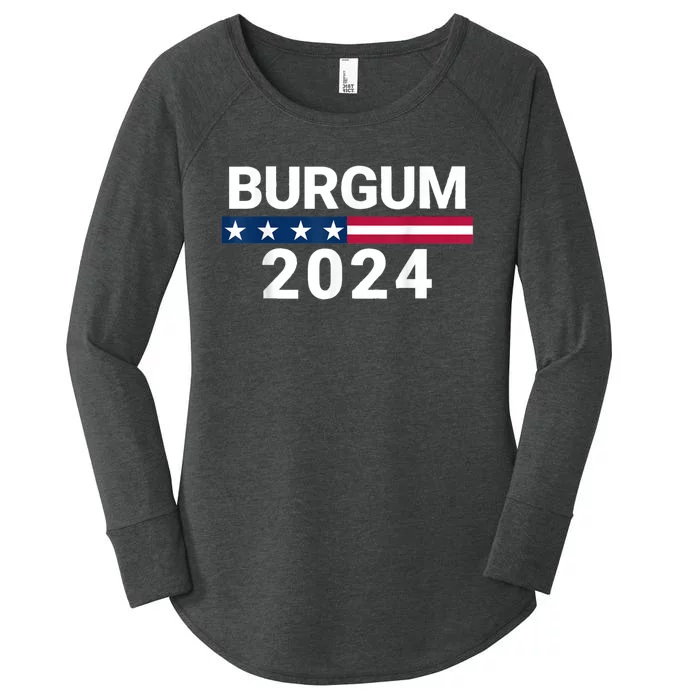 Doug Burgum American Flage 2024 Women's Perfect Tri Tunic Long Sleeve Shirt