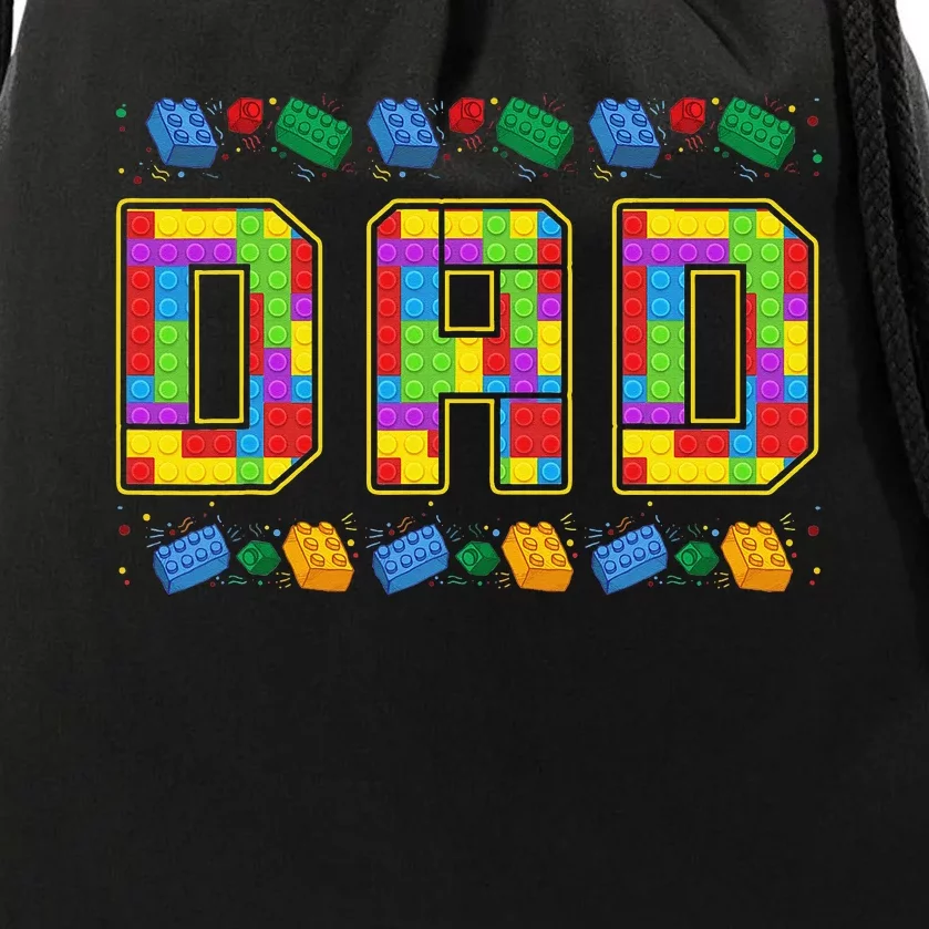 Dad Brick Builder Funny Blocks Master Builder Drawstring Bag