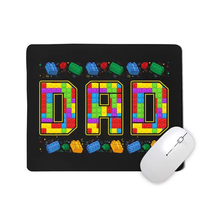 Dad Brick Builder Funny Blocks Master Builder Mousepad