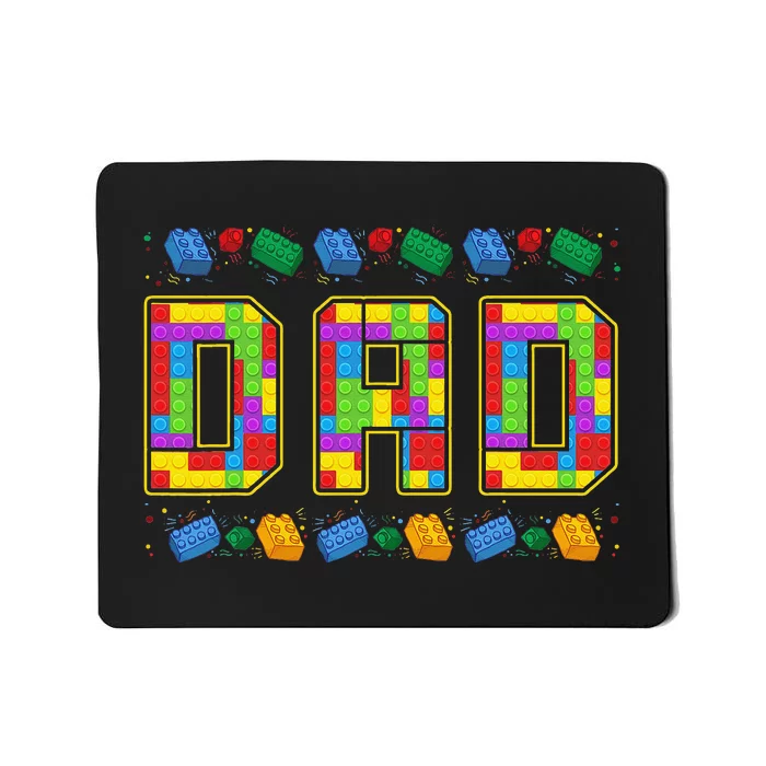 Dad Brick Builder Funny Blocks Master Builder Mousepad