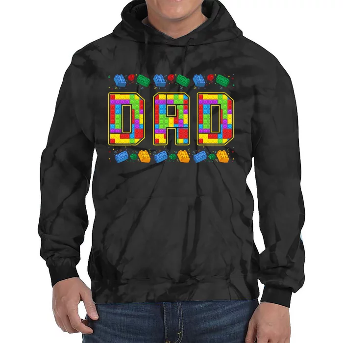 Dad Brick Builder Funny Blocks Master Builder Tie Dye Hoodie