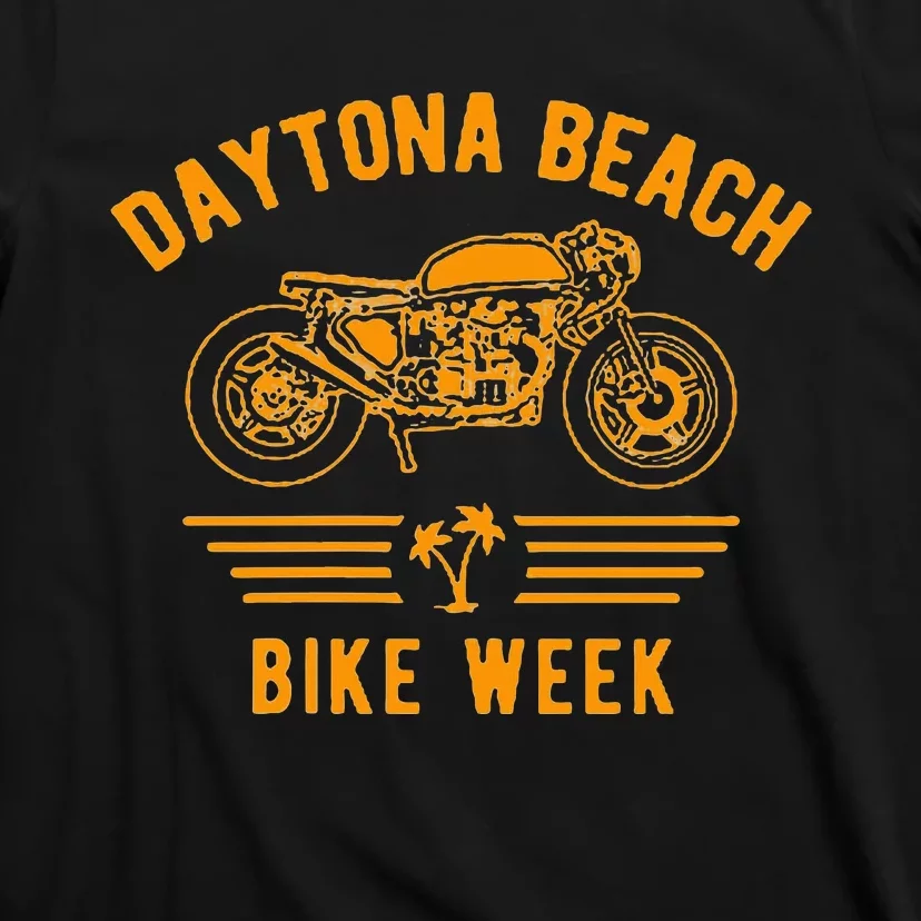 Daytona Beach Bike Week Retro Motorcycle Design T-Shirt