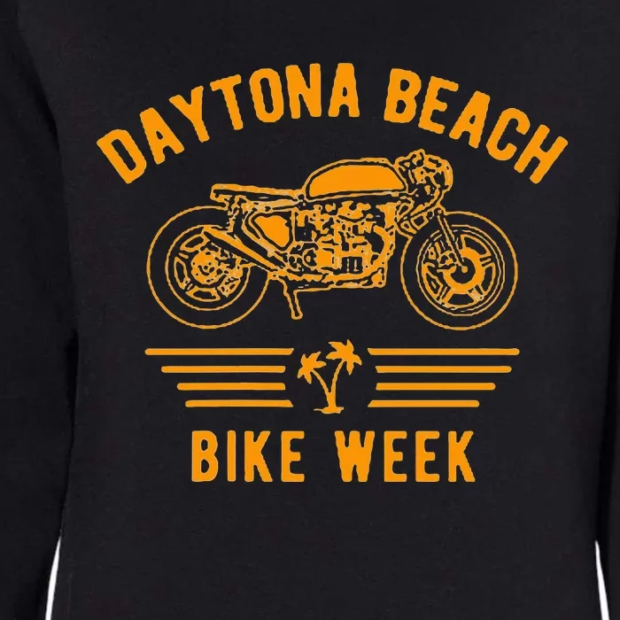 Daytona Beach Bike Week Retro Motorcycle Design Womens California Wash Sweatshirt