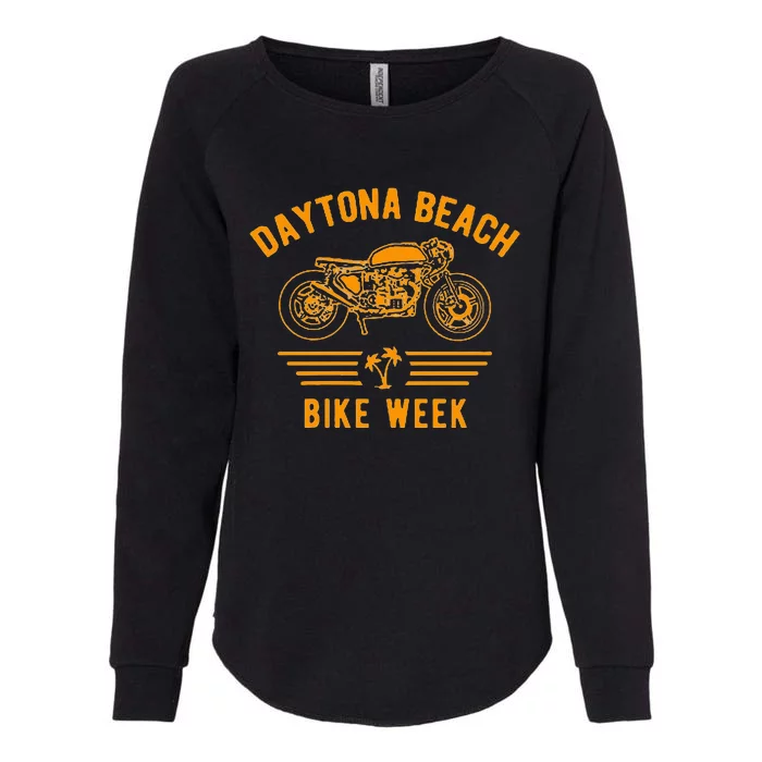 Daytona Beach Bike Week Retro Motorcycle Design Womens California Wash Sweatshirt