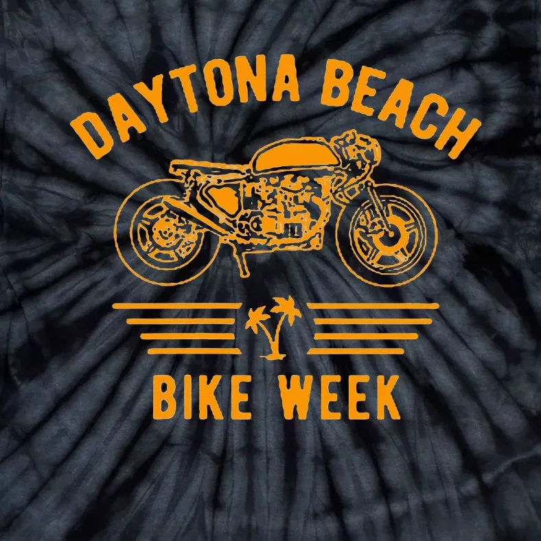 Daytona Beach Bike Week Retro Motorcycle Design Tie-Dye T-Shirt