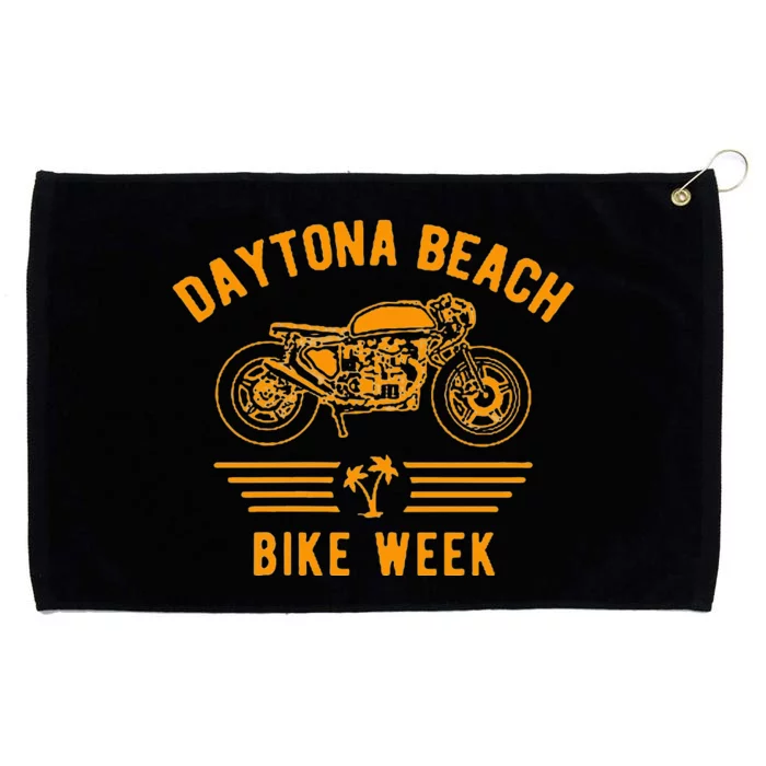 Daytona Beach Bike Week Retro Motorcycle Design Grommeted Golf Towel