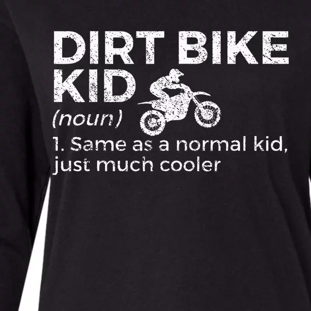 Dirt Bike Boy Definition Motocross Womens Cotton Relaxed Long Sleeve T-Shirt