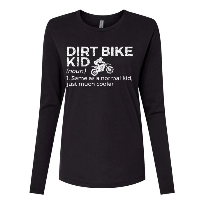 Dirt Bike Boy Definition Motocross Womens Cotton Relaxed Long Sleeve T-Shirt