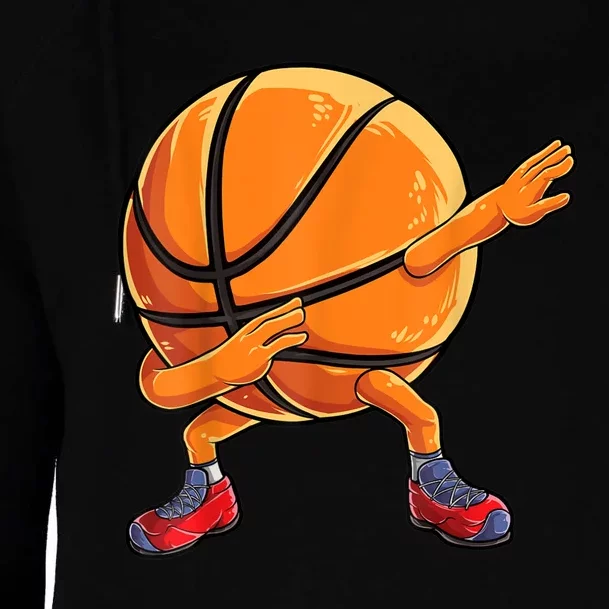 Dabbing Basketball Ball Funny Men Women Sports Player Womens Funnel Neck Pullover Hood