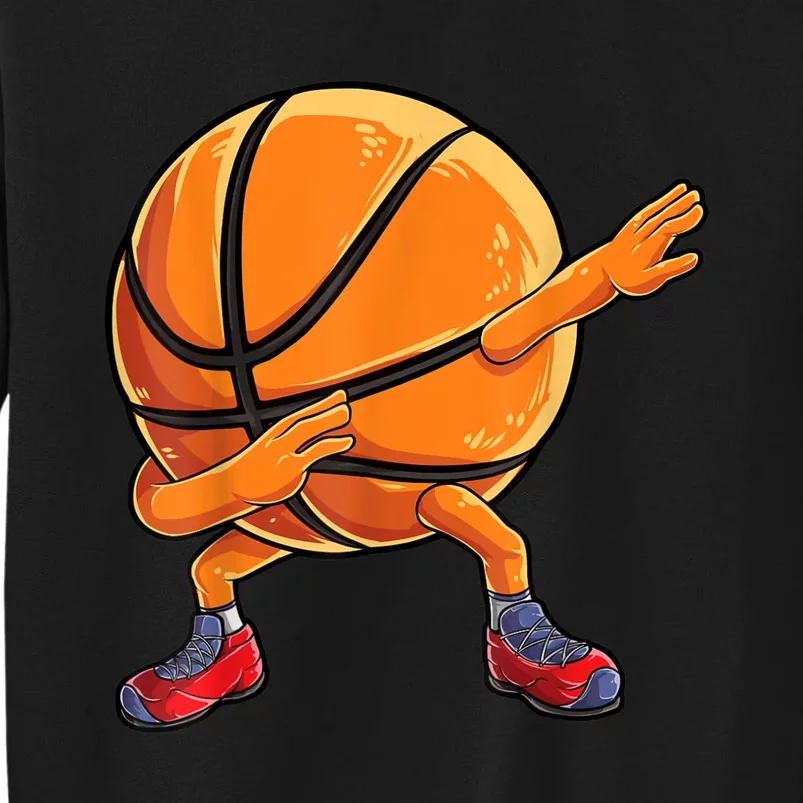 Dabbing Basketball Ball Funny Men Women Sports Player Tall Sweatshirt