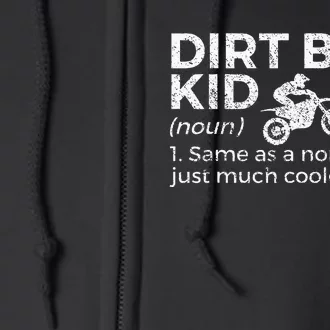 Dirt Bike Boy Definition Motocross Full Zip Hoodie