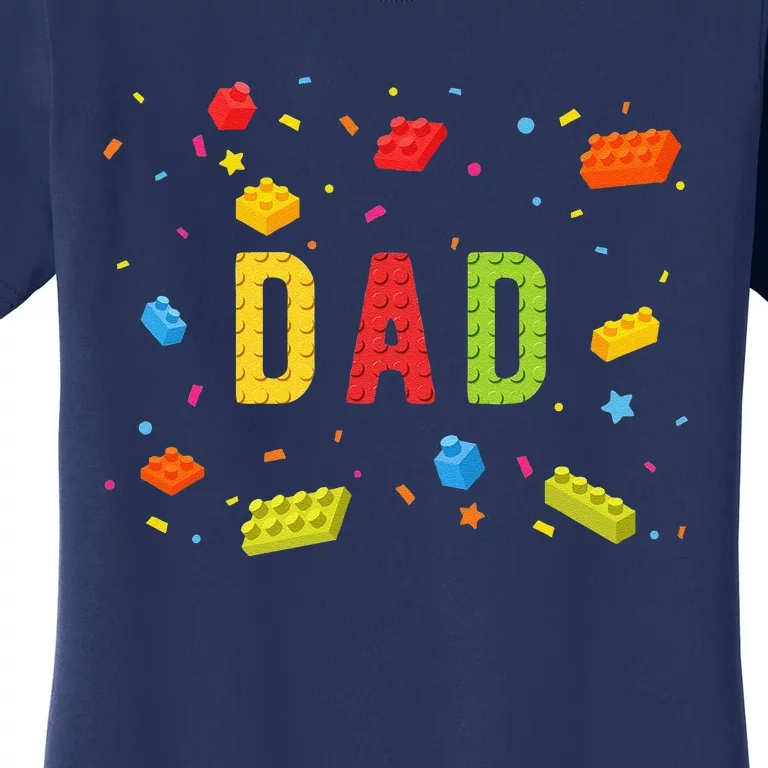 Dad Building Blocks Birthday Boy Women's T-Shirt