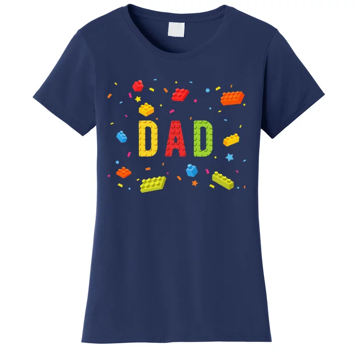 Dad Building Blocks Birthday Boy Women's T-Shirt