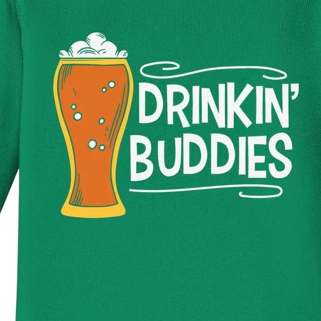 Drinkin Buddies Beer Funny Drinking St Patricks Day Baby Long Sleeve Bodysuit