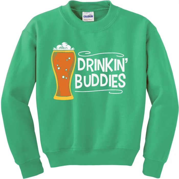 Drinkin Buddies Beer Funny Drinking St Patricks Day Kids Sweatshirt