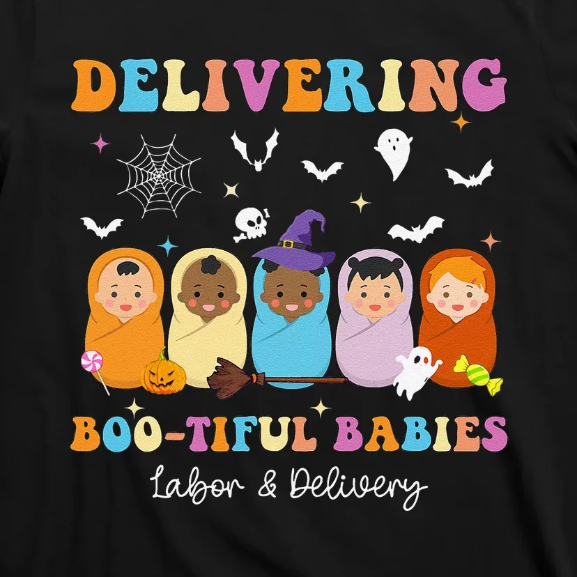 Delivering Bootiful Babies Halloween Labor & Delivery Nurse T-Shirt