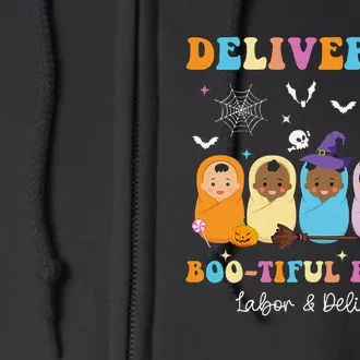 Delivering Bootiful Babies Halloween Labor & Delivery Nurse Full Zip Hoodie