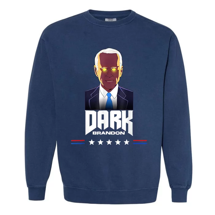 Dark Brandon Biden Design Garment-Dyed Sweatshirt