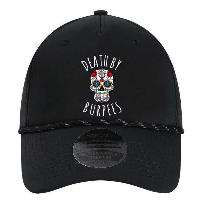 Death By Burpees Fitness Instructor Skull Fitspo Funny Gift Performance The Dyno Cap