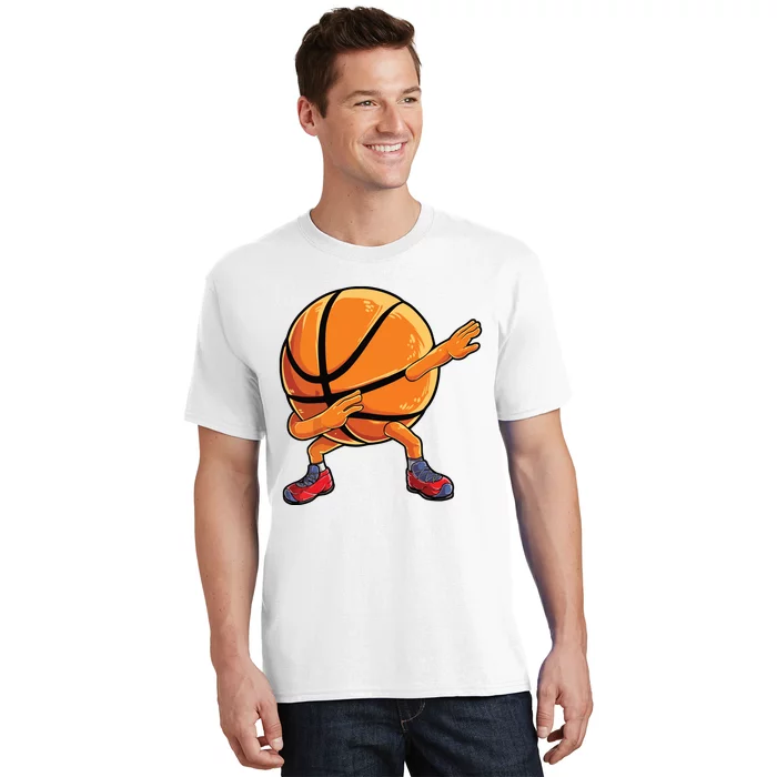 Dabbing Basketball Ball Funny Men Women Sports Player T-Shirt