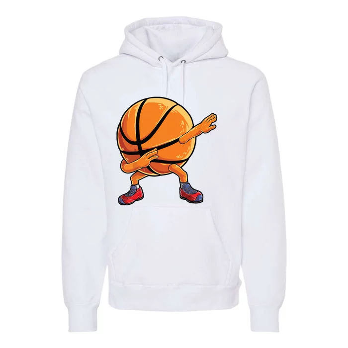 Dabbing Basketball Ball Funny Men Women Sports Player Premium Hoodie