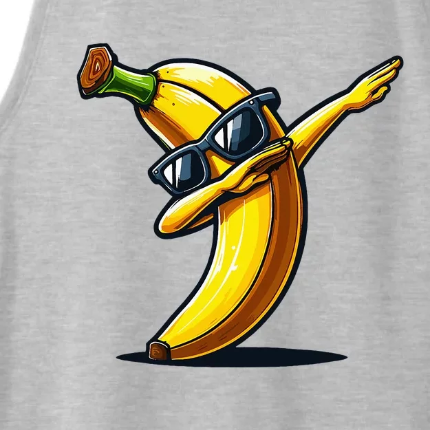 Dabbing Banana Boy Banana Ladies Tri-Blend Wicking Tank