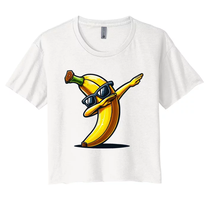 Dabbing Banana Boy Banana Women's Crop Top Tee