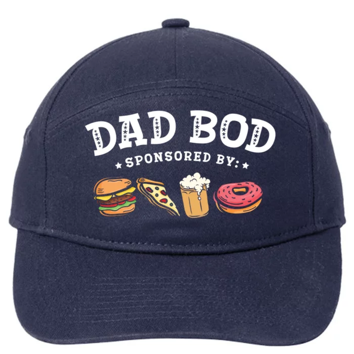 Dad Bod Best Daddy Ever Fatherhood Fathers Day Papa Gift 7-Panel Snapback Hat