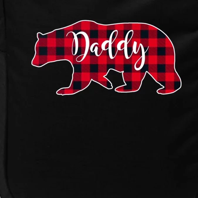 Daddy Bear Black Red Buffalo Check Plaid Fun Dad Father Gift Cool Gift Impact Tech Backpack