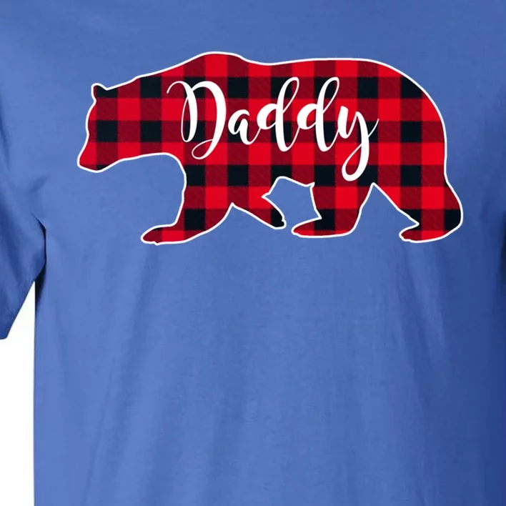 Daddy Bear Black Red Buffalo Check Plaid Fun Dad Father Gift Cool Gift Tall T-Shirt