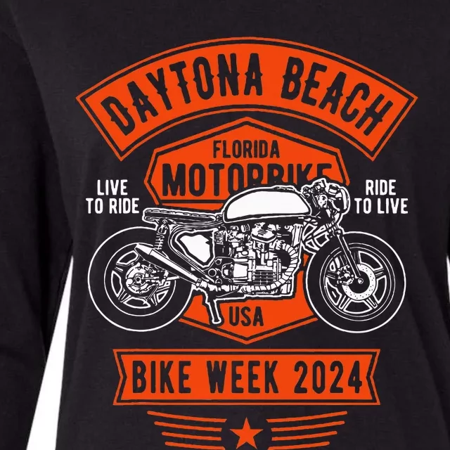 Daytona Beach Bike Week 2024 Womens Cotton Relaxed Long Sleeve T-Shirt