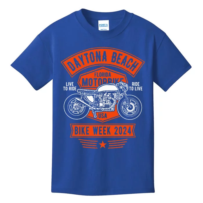 Daytona Beach Bike Week 2024 Kids T-Shirt