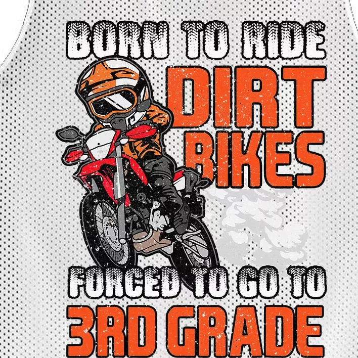 Dirt Bike Biker Back To School Biking 3rd Grade Student Mesh Reversible Basketball Jersey Tank