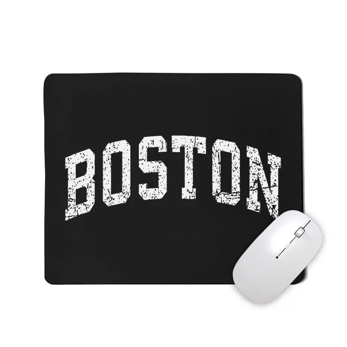 Distressed Boston Basic Vintage College Style Mousepad