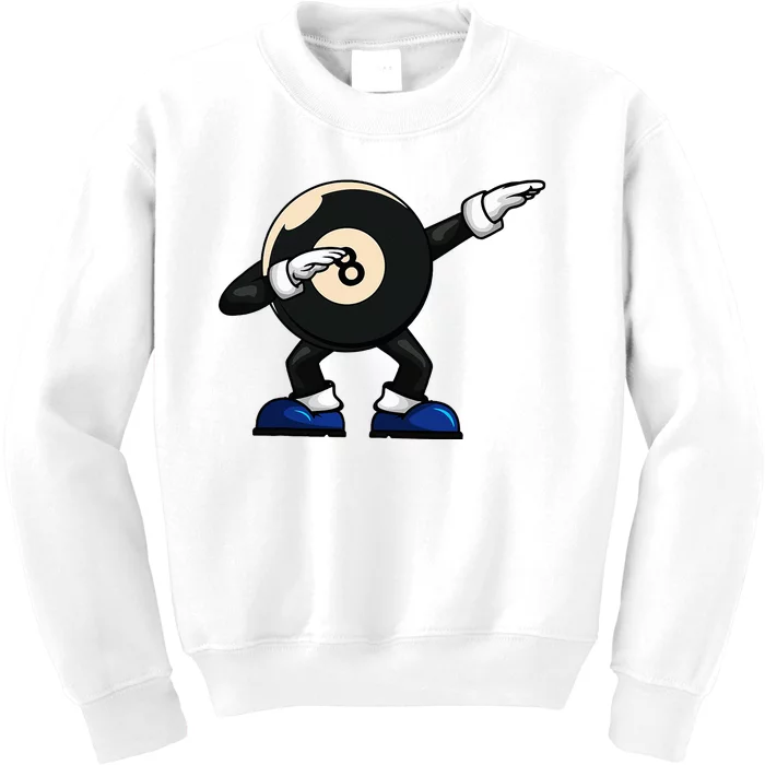 Dabbing Billiard Ball Pool Player Snooker Kids Sweatshirt