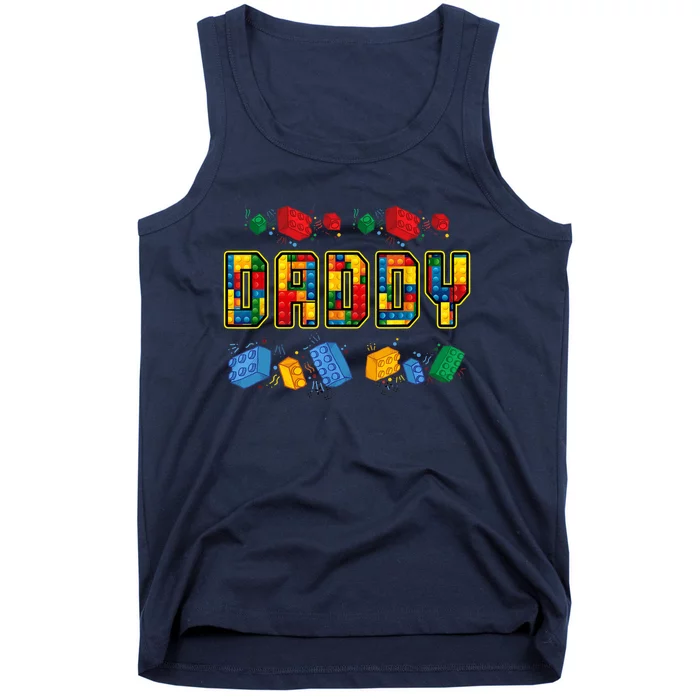 Daddy Brick Builder Funny Blocks Master Builder Dad Tank Top