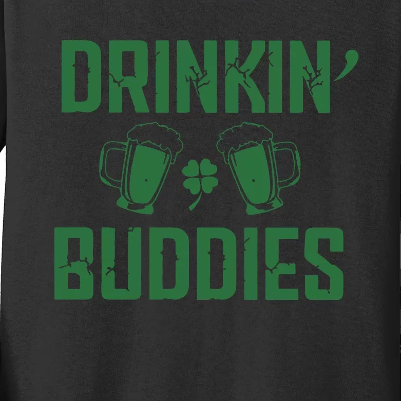 Drinking Buddies Beer Cheer Drinking Team Saint Patrick's Day Kids Long Sleeve Shirt