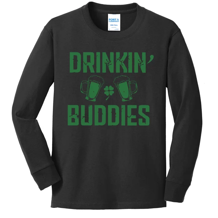 Drinking Buddies Beer Cheer Drinking Team Saint Patrick's Day Kids Long Sleeve Shirt