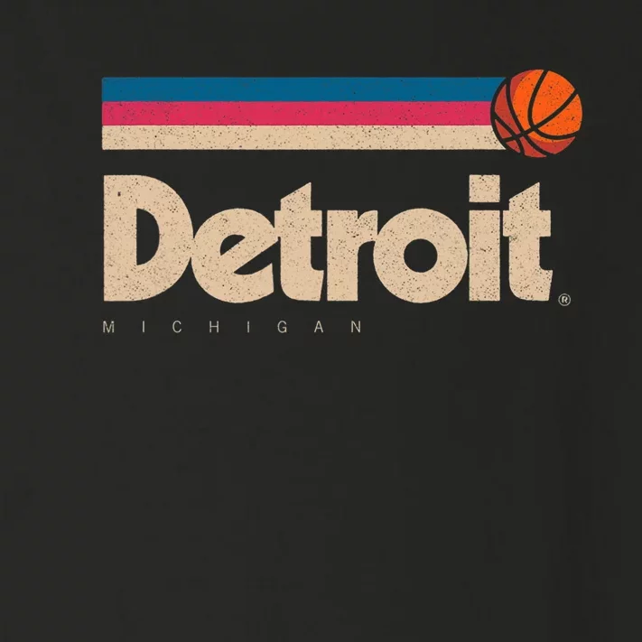 Detroit Basketball B Ball City Michigan Retro Detroit Toddler Long Sleeve Shirt