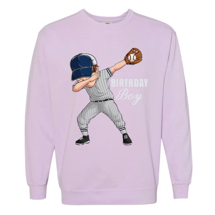 Dabbing Birthday Baseball Baseball Player Garment-Dyed Sweatshirt