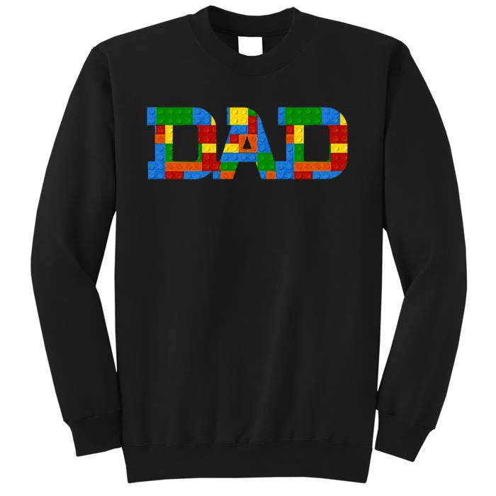 Dad Brick Builder Funny Blocks Master Builder Awesome Cute Tall Sweatshirt