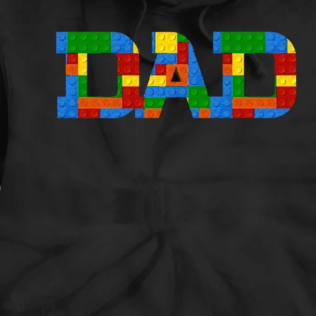 Dad Brick Builder Funny Blocks Master Builder Awesome Cute Tie Dye Hoodie